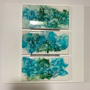 Hand painted marble art